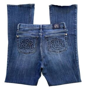 🚫SOLD🚫Rock & Republic Kasandra Embroidered Bootcut Mid Rise Y2K Jeans Size 12